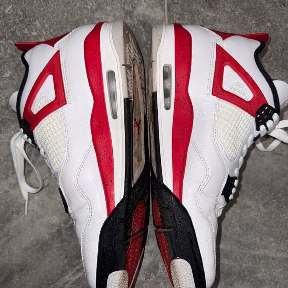 Size 11 - Jordan 4 Retro Mid Red Cement White Black Leather (DH6927-161) - Picture 4 of 6